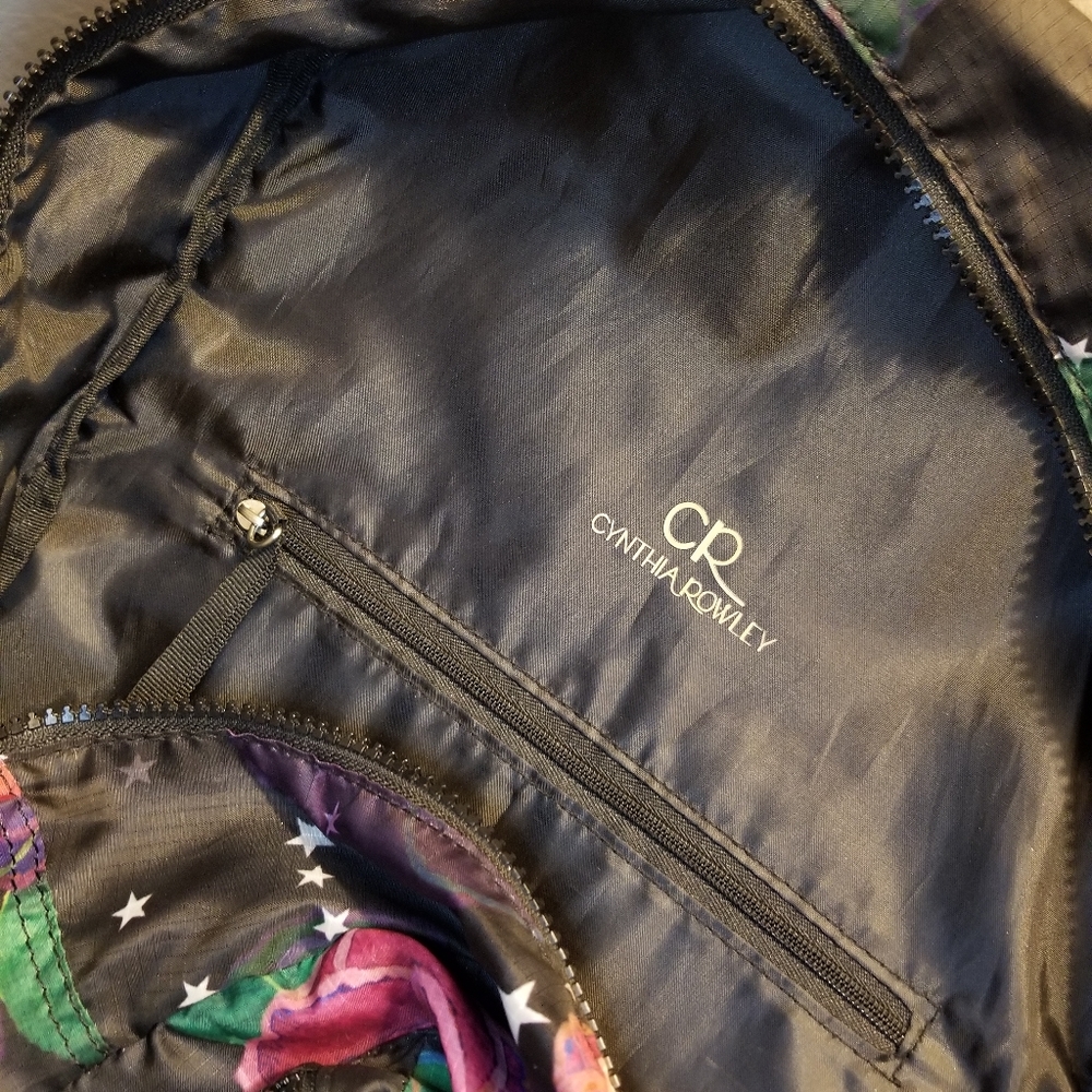 Cynthia Rawley Nylon Backpack Flowers/Stars - very light! - Picture 7 of 8